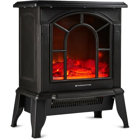 main image of "Freestanding Electric Log Burner Stove Heater 1800W Fireplace with Flame Effect"