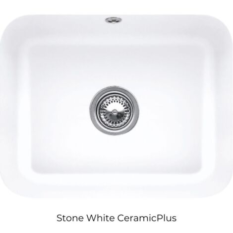 Fregadero 1 seno VILLEROY ET BOCH Cisterna 60C Piedra Blanco CeramicPlus
