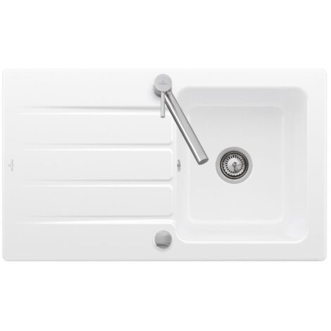 Fregadero 86 x 51 cm VILLEROY ET BOCH Architectura 50 Blanco desagüe automático incluido