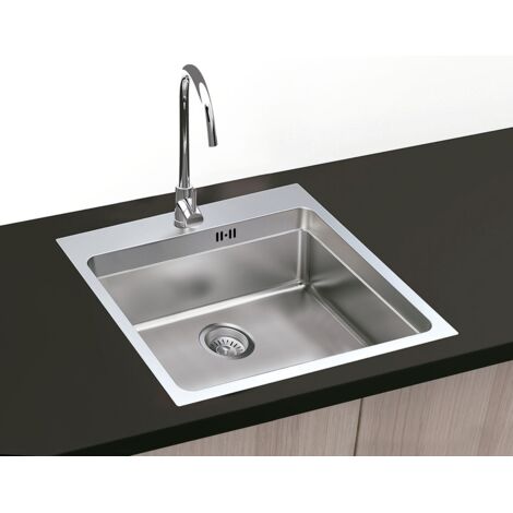 Fregadero Acero Inox Serie Boston 76x50 cm Sobre Encimera