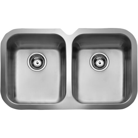 Fregadero Bajo encimera Acero inoxidable Rectangular 2 Senos TEKA