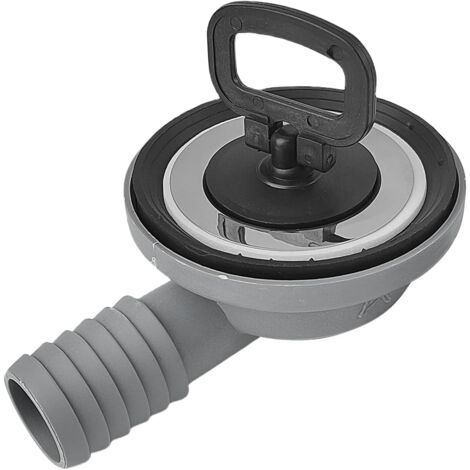 Fregadero Camper, Escurridor de Filtro de desagüe de Acero Inoxidable para desagüe de 90° con Tapa de de diámetro Apertura de Tubo de Salida aplicable para Caravana Autocaravana y Barco