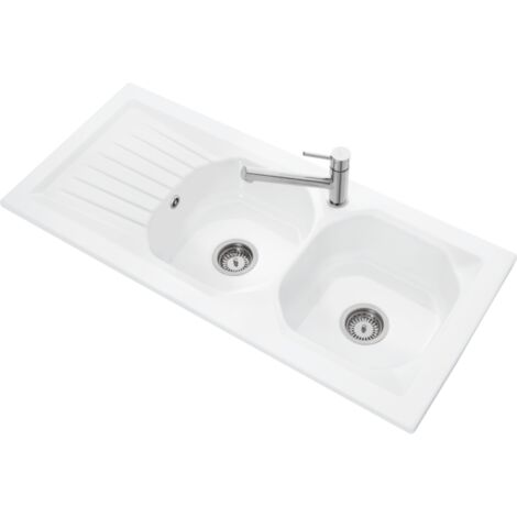Fregadero cerámico empotrado 113x51cm VILLEROY ET BOCH Nestor más