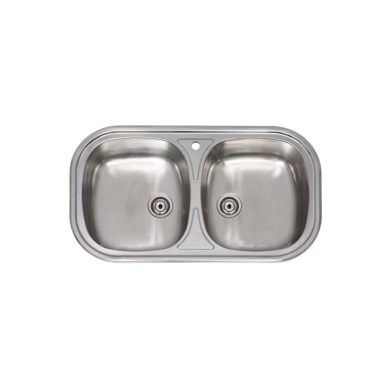 

Fregadero Cocina Ovalado 80X45Cm 2 Senos Inox - Practic