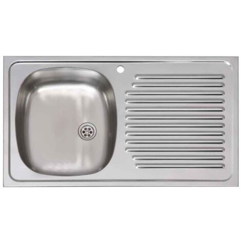 Fregadero Cocina Cuadrado 80X51Cm 1 Seno 1Escurridor Inox Practic