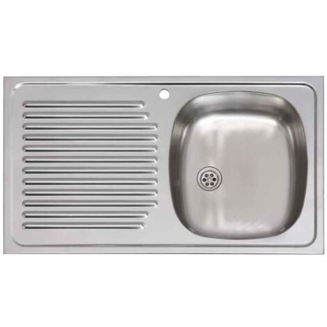 Fregadero Cocina Cuadrado 80X51Cm 1 Seno 1Escurridor Inox Practic