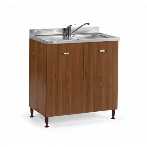Fregadero cocina nogal antiguo 2 puertas Cm 80x50xH 85