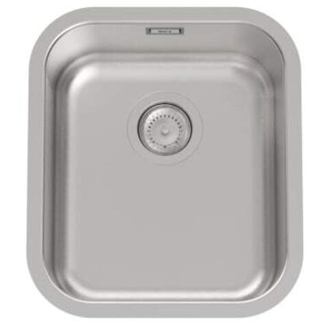 Fregadero de 1 cubeta de acero inoxidable PORTO - ROCA Medidas: 390x450x180 mm
