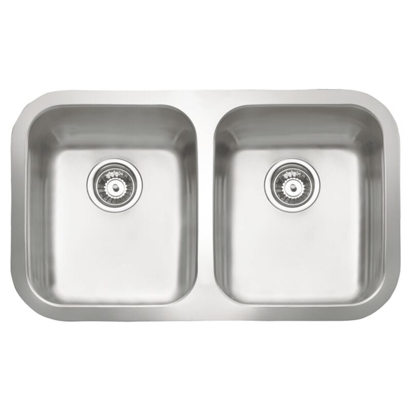 

Fregadero de 2 senos en inox Perú 20 cm(alto)74 cm(ancho)47 cm(largo) Color INOX