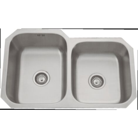 Fregadero de 2 senos en inox Portugal, 73 cm(ancho)45 cm (largo)