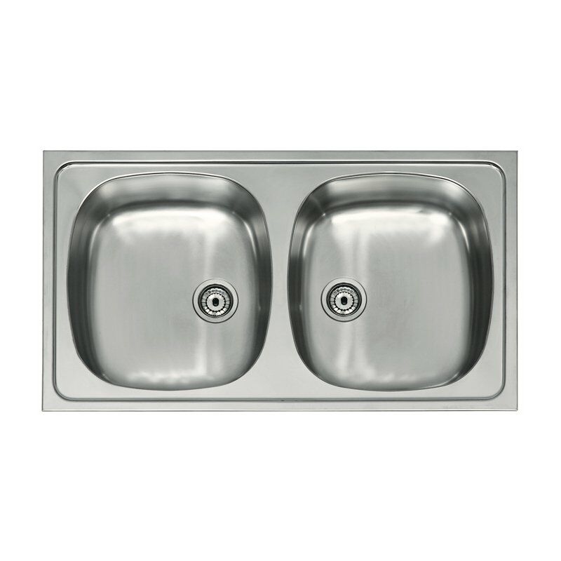 

Fregadero de acero con 2 senos Ares