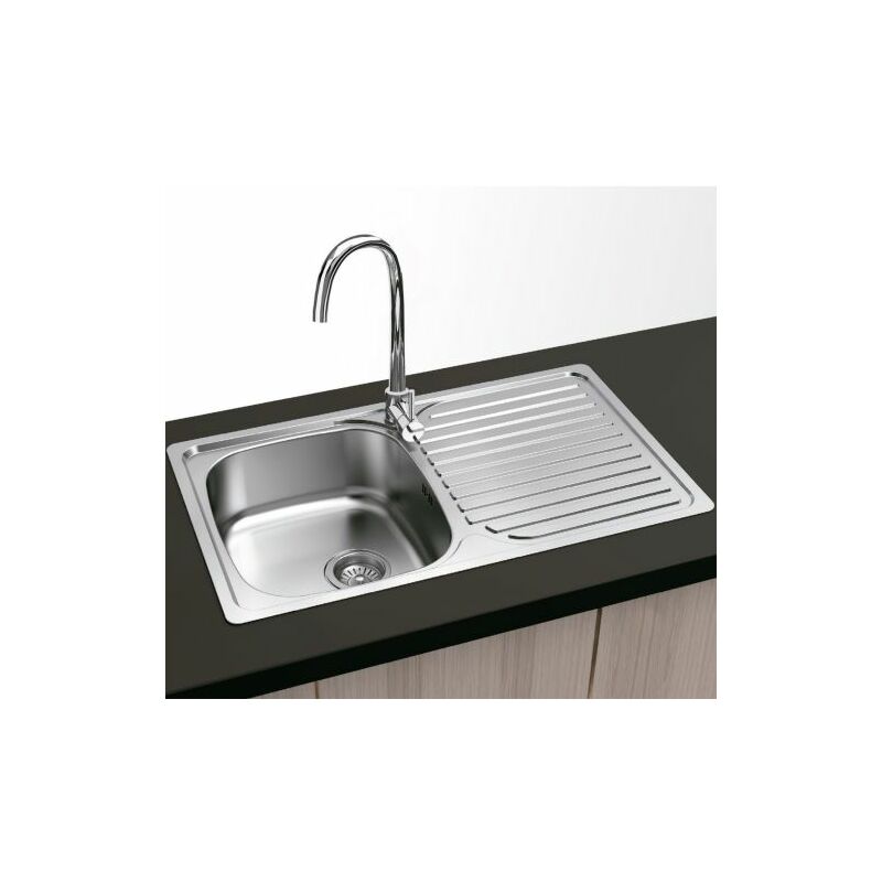 

Fregadero de Acero inoxidable AIS1 304-1 Seno/Cubeta y Escurridera - 43,5 X 80 cm
