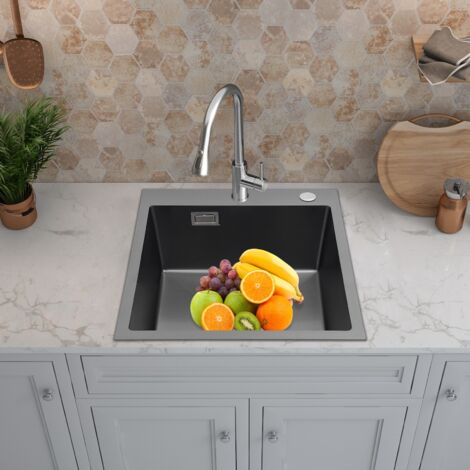 Fregadero de acero inoxidable, fregadero de cocina moderno, fregadero de cocina con tubo de desagüe 4550