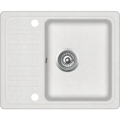 Fregadero de cocina 57,5 x 46 cm granito blanco 020002346