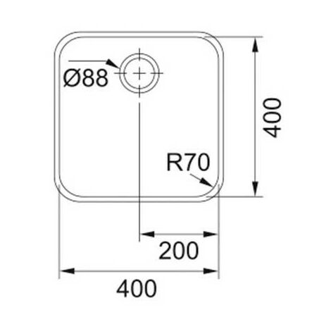 Fregadero de cocina Acero inoxidable Cuadrada 1 Senos MEPAMSA SQU