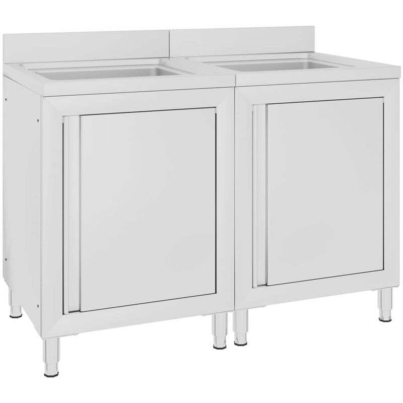 

Fregadero de cocina comercial 2 piezas de acero inoxidable