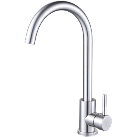 Fregadero de cocina de acero inoxydable, fregadero giratorio de 360 °, mezclador de fregadero mate