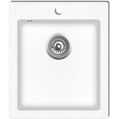 Fregadero de cocina de granito blanco crema 020002309
