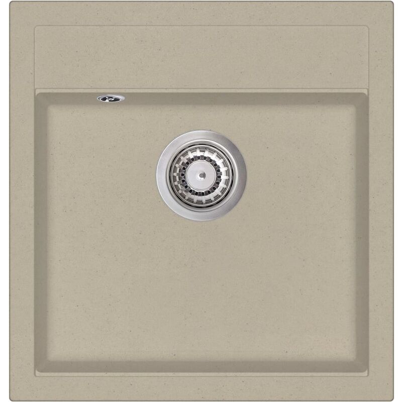 

Fregadero de cocina de granito con un seno beige