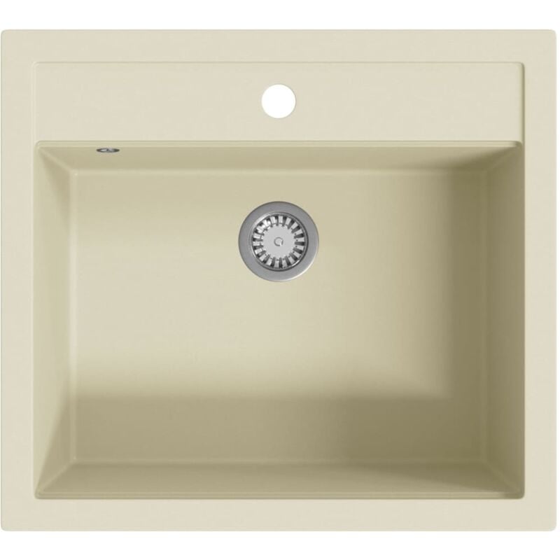 

Fregadero de cocina de granito con un seno beige - Azul - Vidaxl