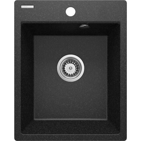 Fregadero de cocina de granito de 1 cubeta 40 x 50 cm color grafito Deante CORIO ZRC2103 Grafito