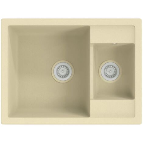 vidaXL Fregadero de Cocina Doble Seno con Rebosadero Decoración Multicolor