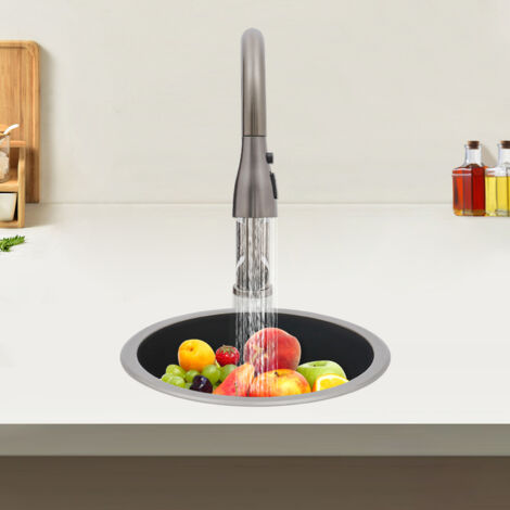 Fregadero de cocina empotrado, amplia compatibilidad, múltiples salidas de agua, grifo conveniente, diseño bien pensado