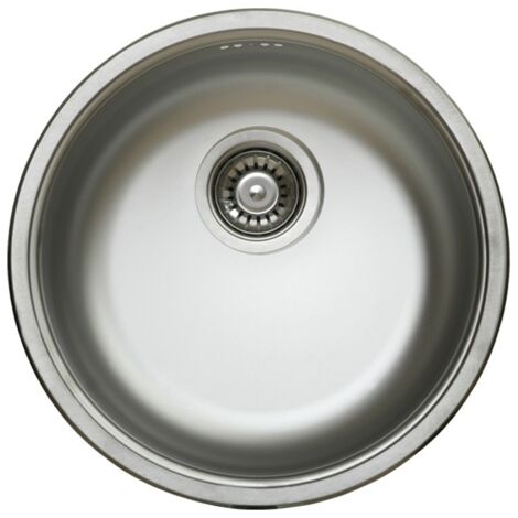 Fregadero de cocina empotrado de acero inoxidable diam. 43,5 cm