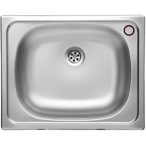 Fregadero de cocina encastrable de acero inoxidable satinado 1 senos 40x50 cm
