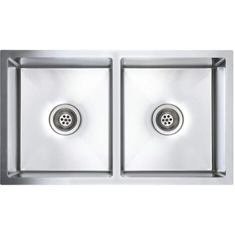 Fregadero de cocina hecho a mano acero inoxidable vidaXL