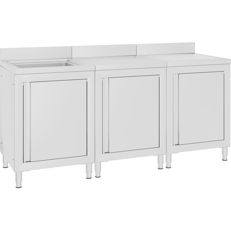 

vidaXL Fregadero de cocina profesional acero inoxidable 180x60x96 cm