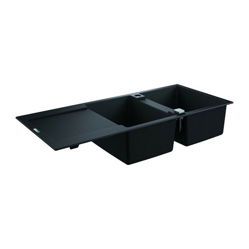 

Fregadero K500 31647 2 lavabos 1160x500mm con granito negro ATF derecho / izquierdo