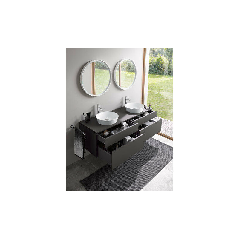 

Fregadero de encimera Duravit Cape Cod, 430 mm, sin banco con agujero para grifo, sin rebosadero, color: color interior blanco seda mate, color