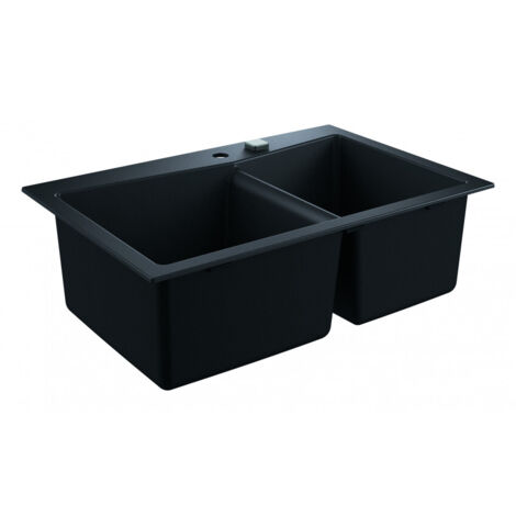 Fregadero de granito color negro granito 838x559 K700 Grohe