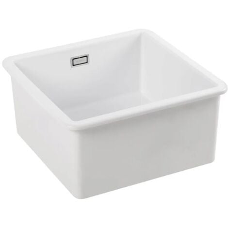 Fregadero de porcelana blanco 46x46 cm