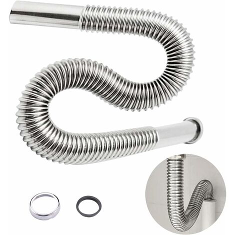 Fregadero de sifón TRIOM, tubería de aguas residuales para tubería de drenaje del fregadero, sifón de fregadero de baño, sifón de cromo en forma de U, accesorios de baño para fregaderos y lavabos