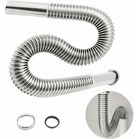 Fregadero de sifón, tubería de aguas residuales para tubería de drenaje del fregadero, sifón de lavabo de baño, sifón de cromo en forma de U, accesorios de baño para fregaderos y lavabos,