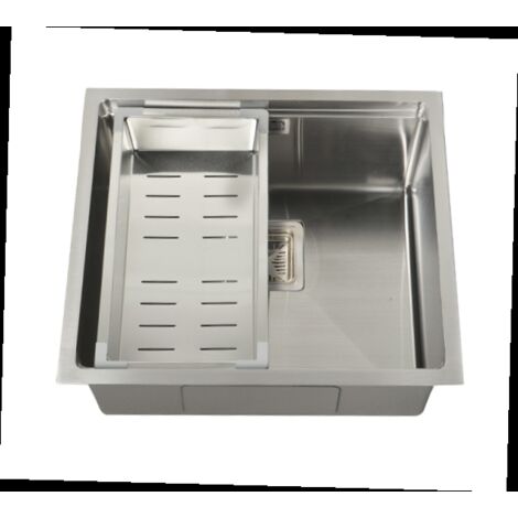 Fregadero de un seno en inox con bandeja Kenia 21,5 cm(alto) 44 cm(ancho) 44 cm(largo)