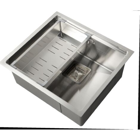 Fregadero de un seno en inox con bandeja Laos, 21,5 cm(alto) 49 cm(ancho) 44 cm(largo)