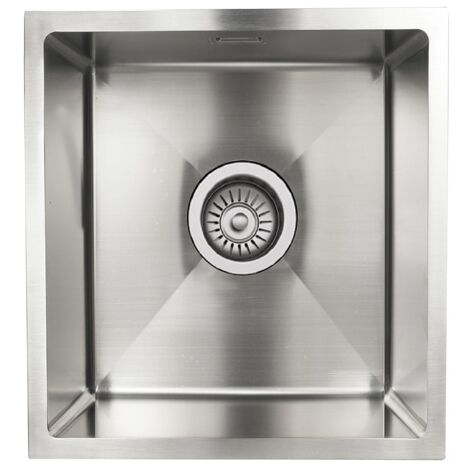 Fregadero de un seno en inox Filandia, 20 cm(alto) 38 cm(ancho)44 cm(largo)