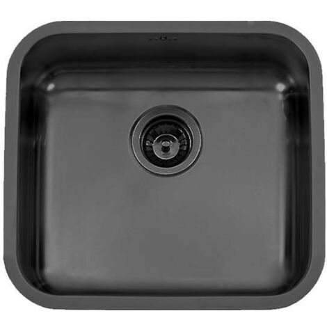 Fregadero de un seno en inox negro Mexico 19 cm(alto) 45 cm(ancho) 45 cm(largo)