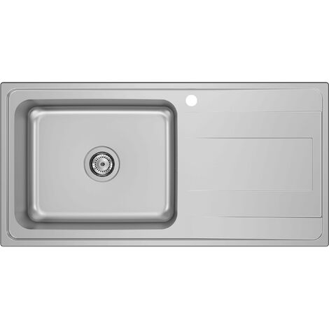 Fregadero de una cubeta BUDAPEST - ROCA Medidas: 1000x500x180 mm - Posición cubeta: Izquierda
