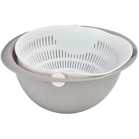 Fregadero de verduras de doble capa, fregadero de cocina, lavabo de drenaje giratorio, accesorios de cocina, gris