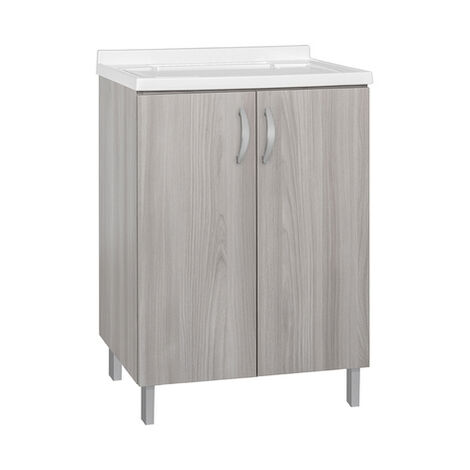 Fregadero Easy Top en melamina Olmo - 60 x 50 cm (2 puertas)