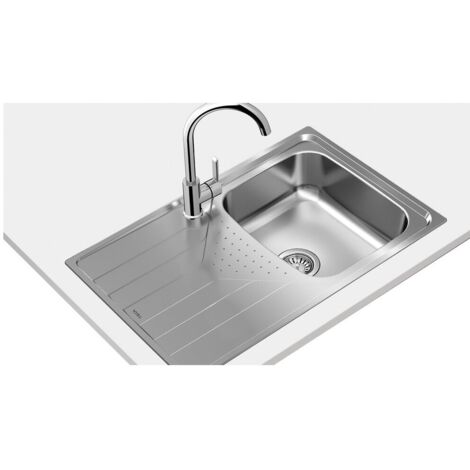Fregadero Encastrado Acero inoxidable Rectangular 1 Senos TEKA 45
