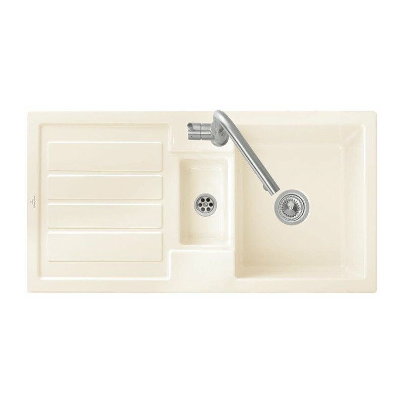 

Fregadero FLAVIA 60 1010 x 510 mm accionamiento excéntrico arena VILLEROY & BOCH