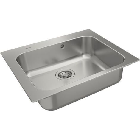 Fregadero Fregadero de cocina Acero inoxidable Rectangular 1 Seno