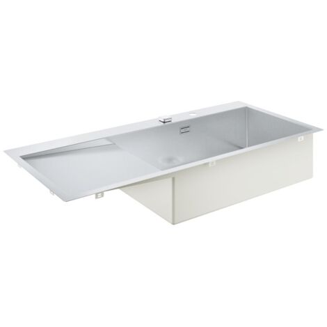 Fregadero GROHE 1 seno con escurridor recto en acero inoxidable K1000