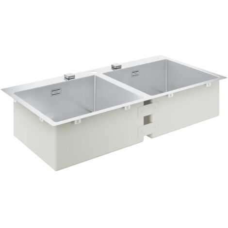 Fregadero GROHE de 1,5 senos en acero inoxidable K800