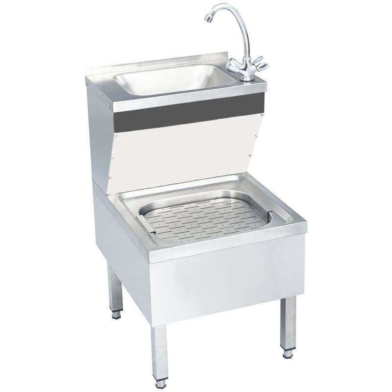 

Fregadero lavamanos comercial de pie con grifo acero inoxidable